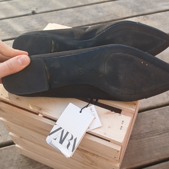 Zara flats black NWT 8.5 - Picture 5 of 6